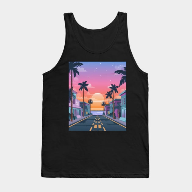 Neon Sunset Tank Top by AnimeVision